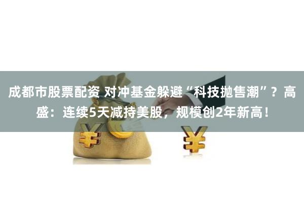 成都市股票配资 对冲基金躲避“科技抛售潮”？高盛：连续5天减持美股，规模创2年新高！